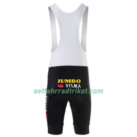 Fahrradbekleidung Radtrikot Kurzarm + Trägershorts 2020 Team Jumbo-Visma UCI-Weltmeisterschaften N001